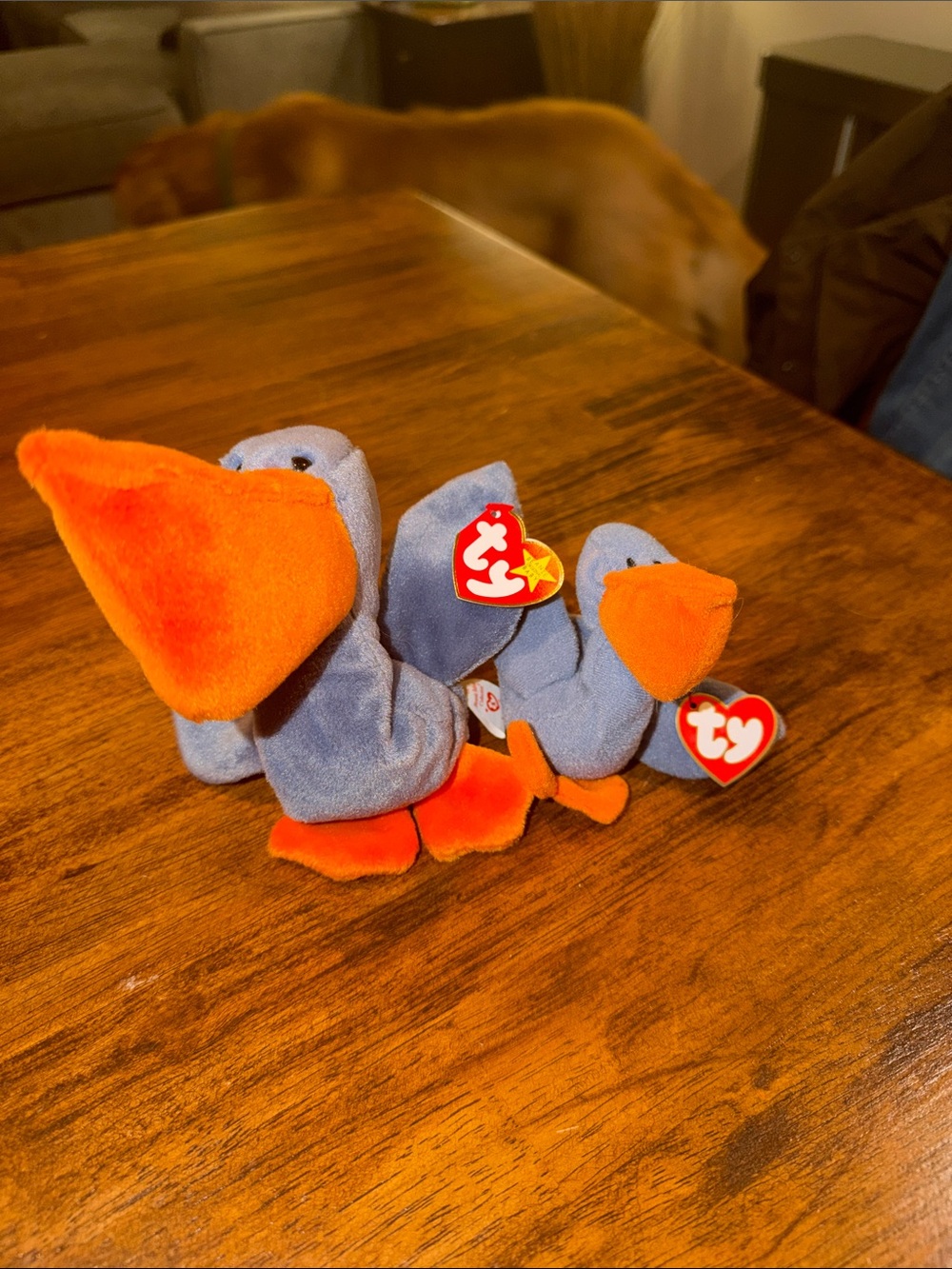 Ty Beanie Babies Pelican Plush Duo